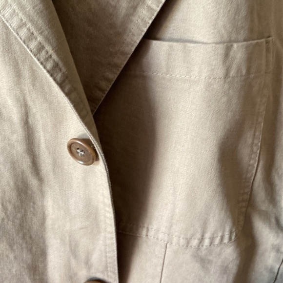 Size42R tan three button blazer/jacket. 100% cotton Hilfiger T21 - Picture 3 of 9